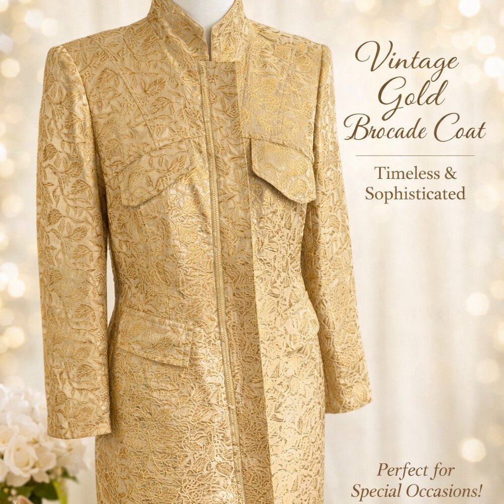Gold Brocade Coat Anne Klein (1980)